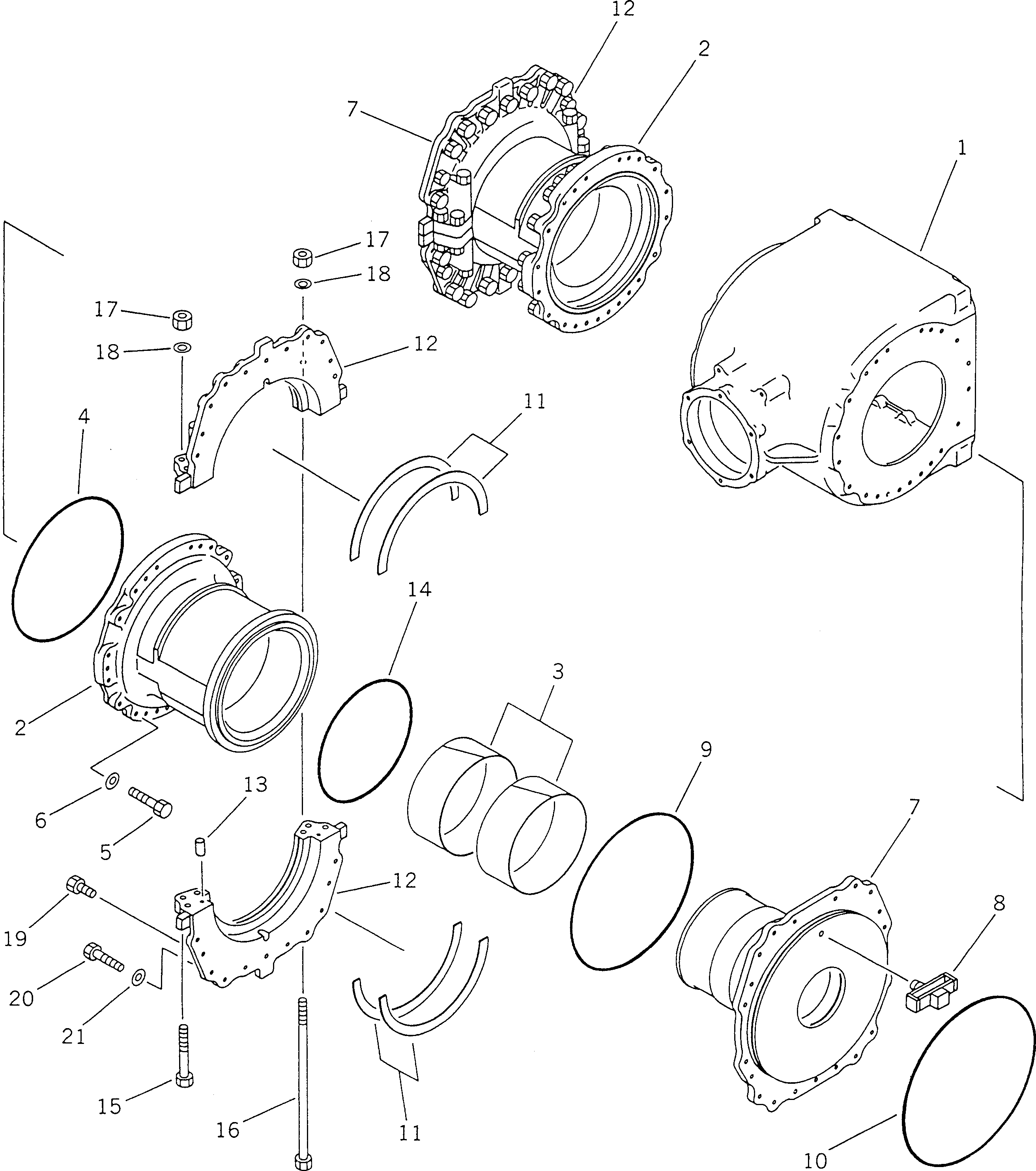 Бортовой редуктор в сборе 23B-22-00231 KOMATSU