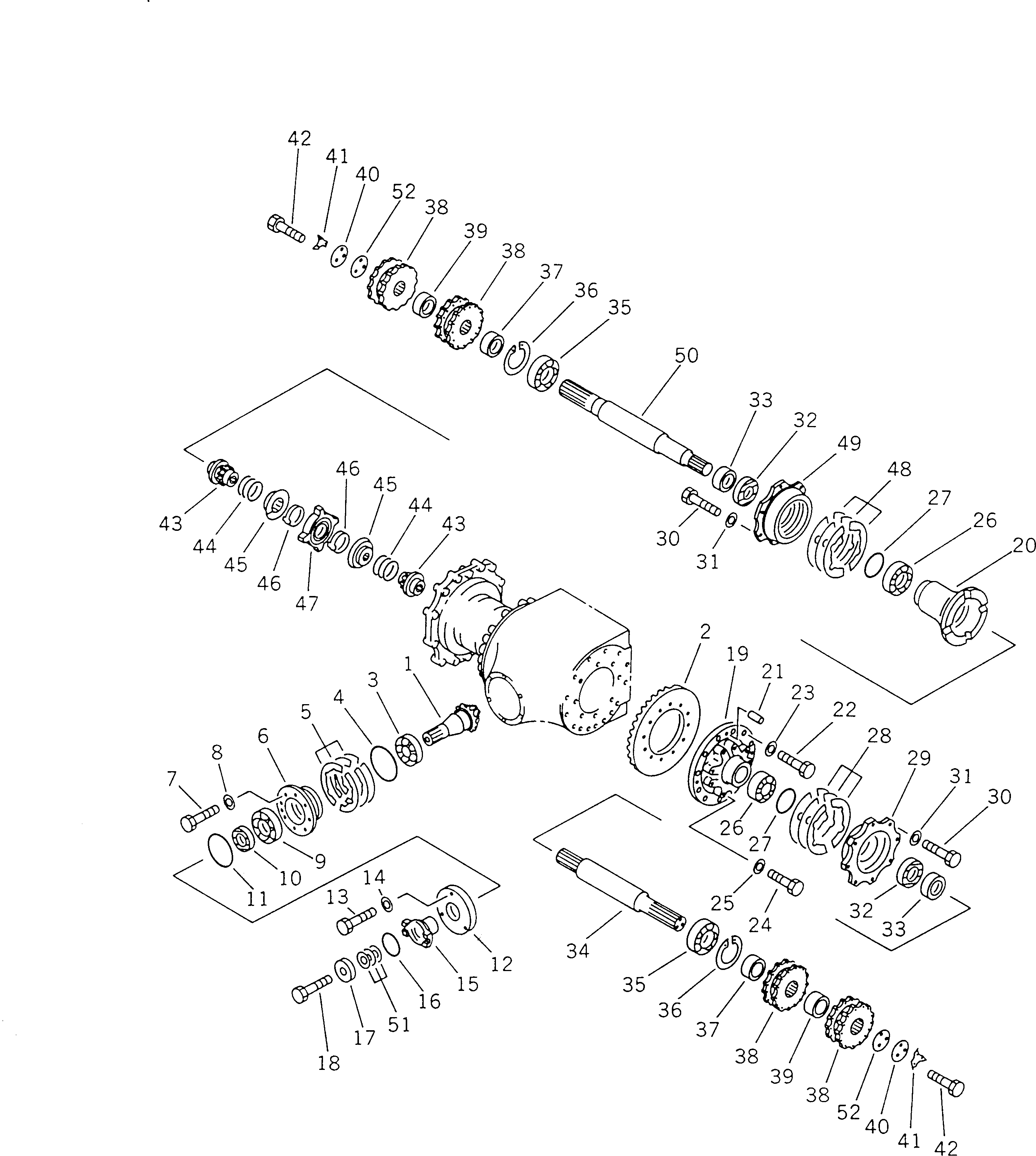 Бортовой редуктор в сборе (23A-22-01052) KOMATSU