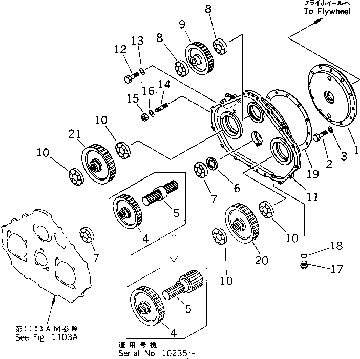 SHAFT,MAIN (\4\273-19-21221) KOMATSU