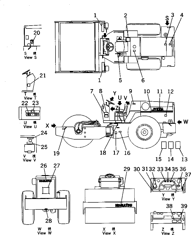 Табличка 09602-01645 KOMATSU