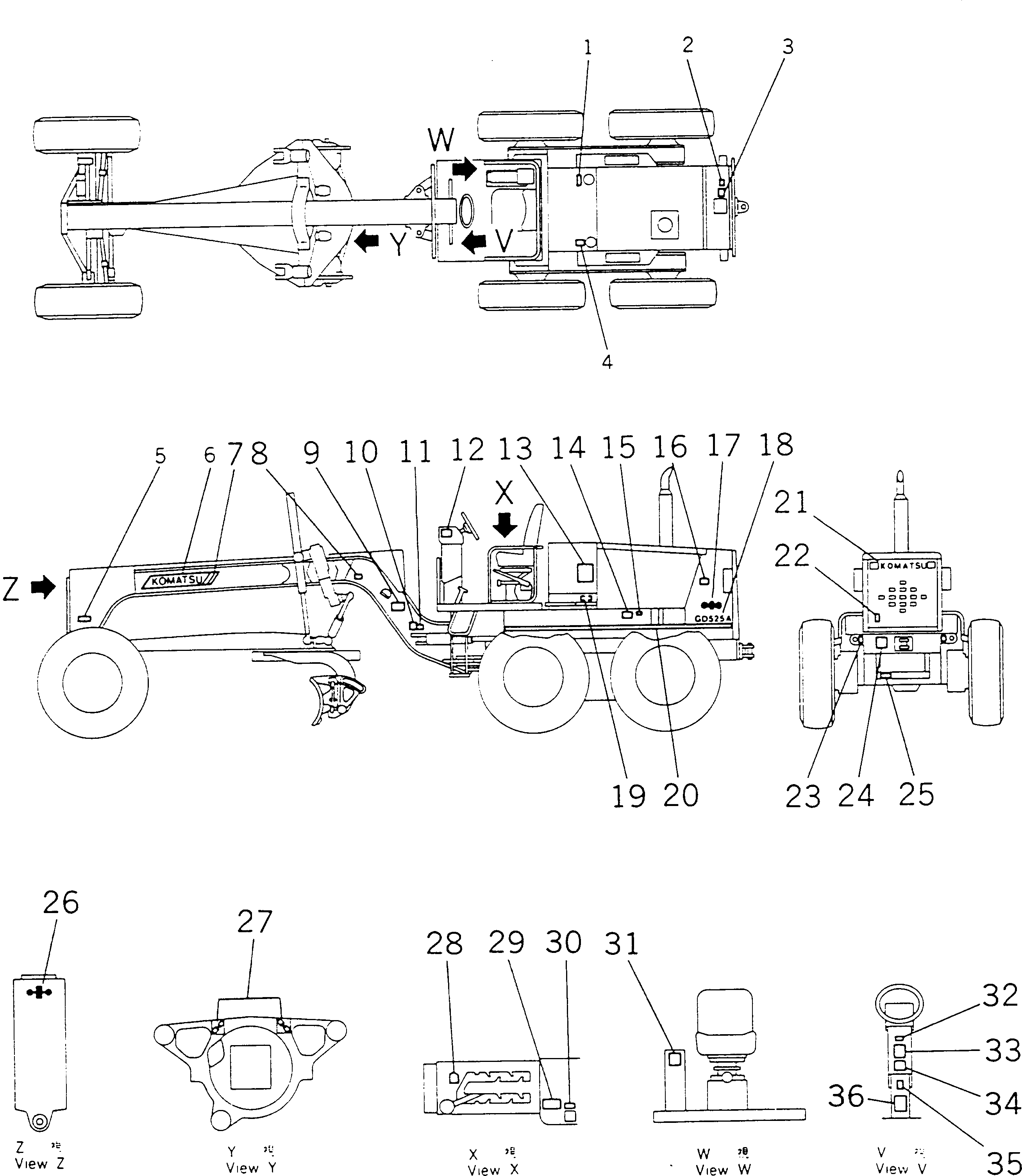 PLATE, INSTRUCTION,WATER LEVEL 09650-30114 KOMATSU
