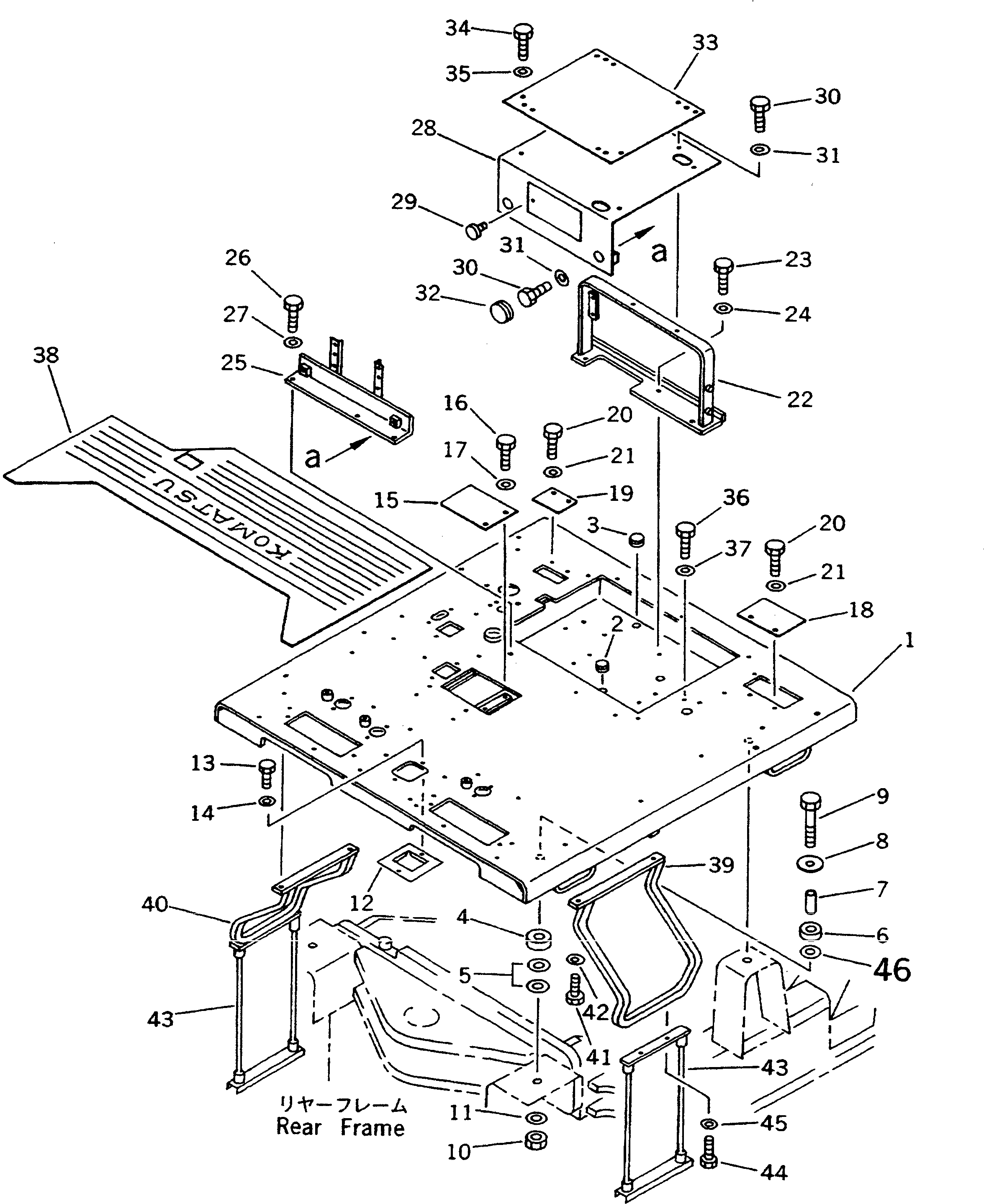 FRAME,FLOOR (MODIFIED PARTS) 23C-809-1360 KOMATSU