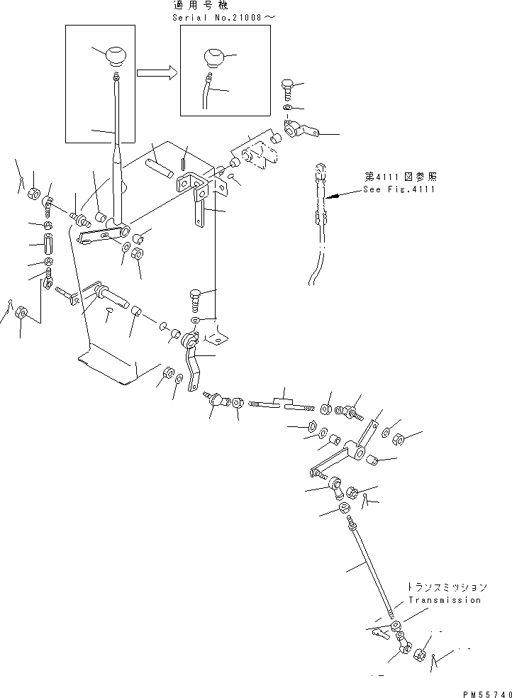 Гайка с левой резьбой \0\01508-11006 KOMATSU