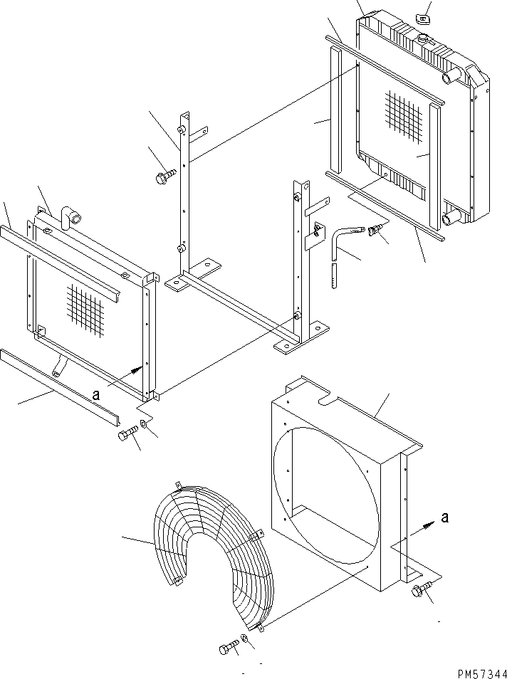 RADIATOR ASS'Y,(WITH OIL COOLER) 273-03-61101 KOMATSU