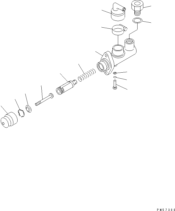 CYLINDER ASS'Y,BRAKE MASTER 273-43-63180 KOMATSU
