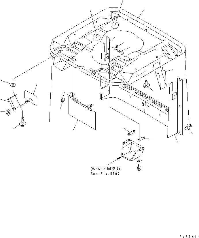 COVER,REAR R.H. 417-926-2230 KOMATSU