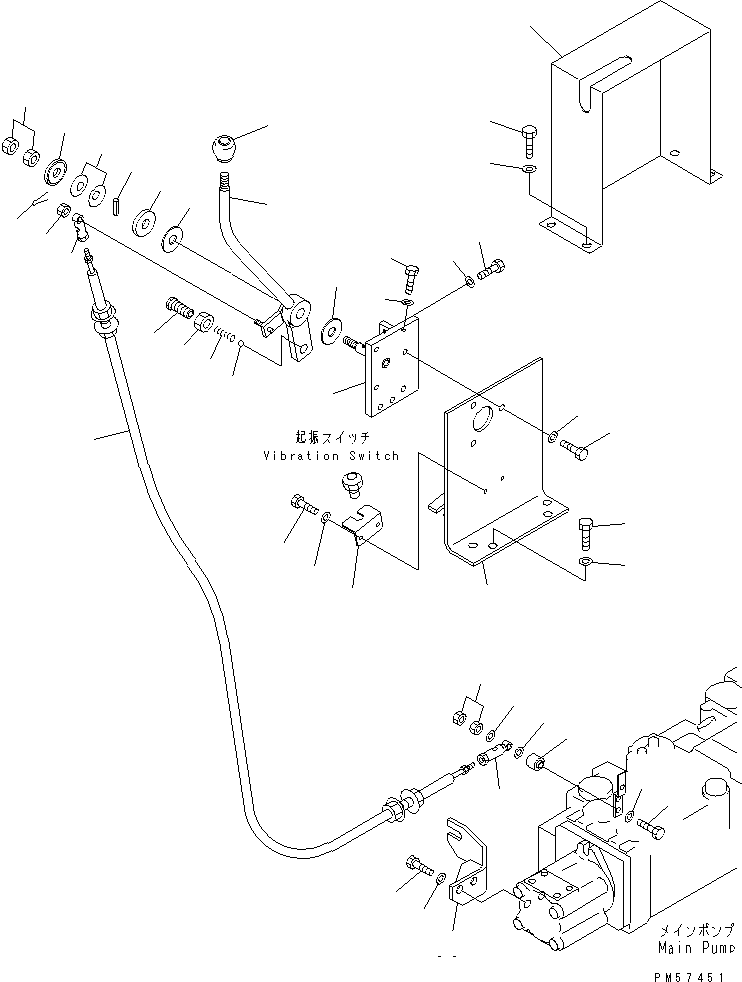 LEVER,VIBRATION 273-43-67460 KOMATSU