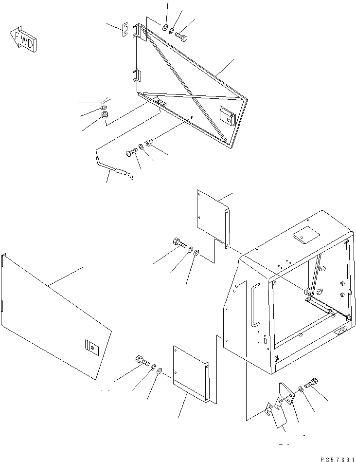 PANEL,SIDE, L.H. 23A-54-27340 KOMATSU