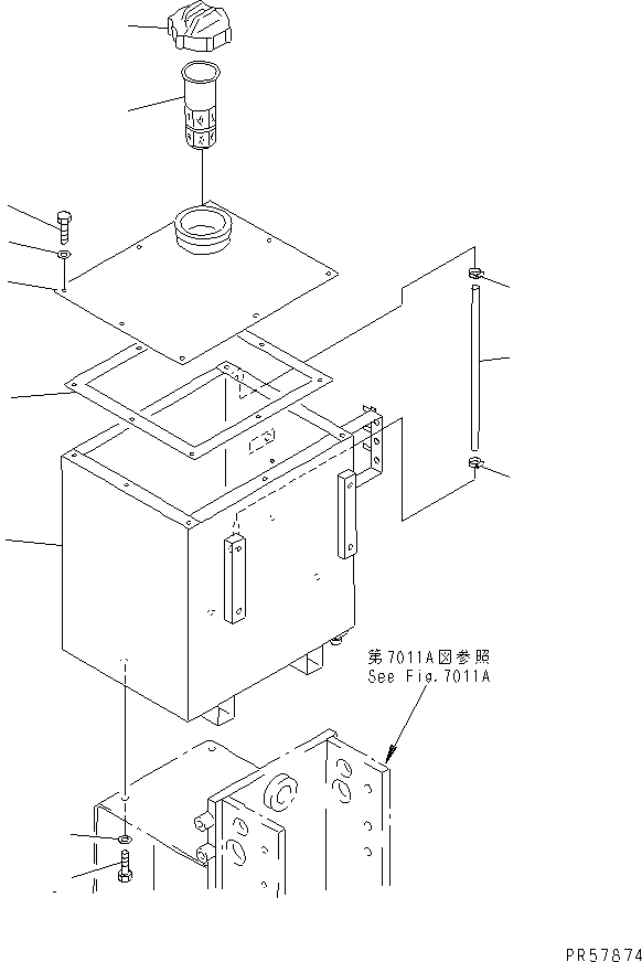TANK,WATER 26A-80-16110 KOMATSU