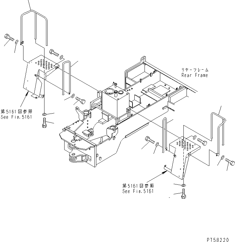 HANDRAIL,L.H. 273-54-65160 KOMATSU