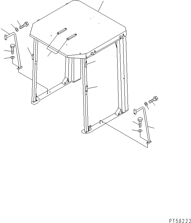 ROPS CANOPY ASS'Y 273-957-9280 KOMATSU