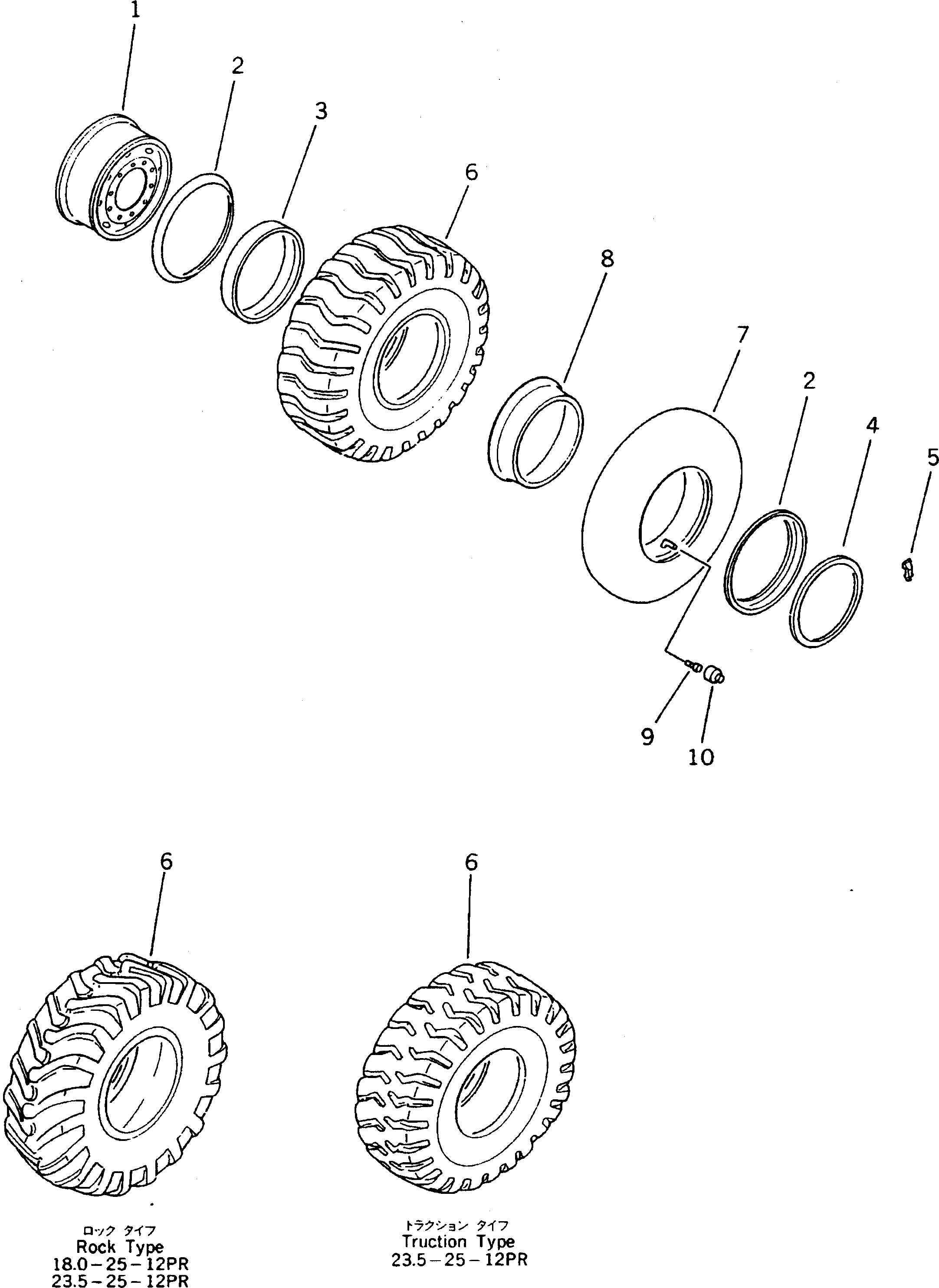 TIRE ASS'Y 235-30-12701 KOMATSU