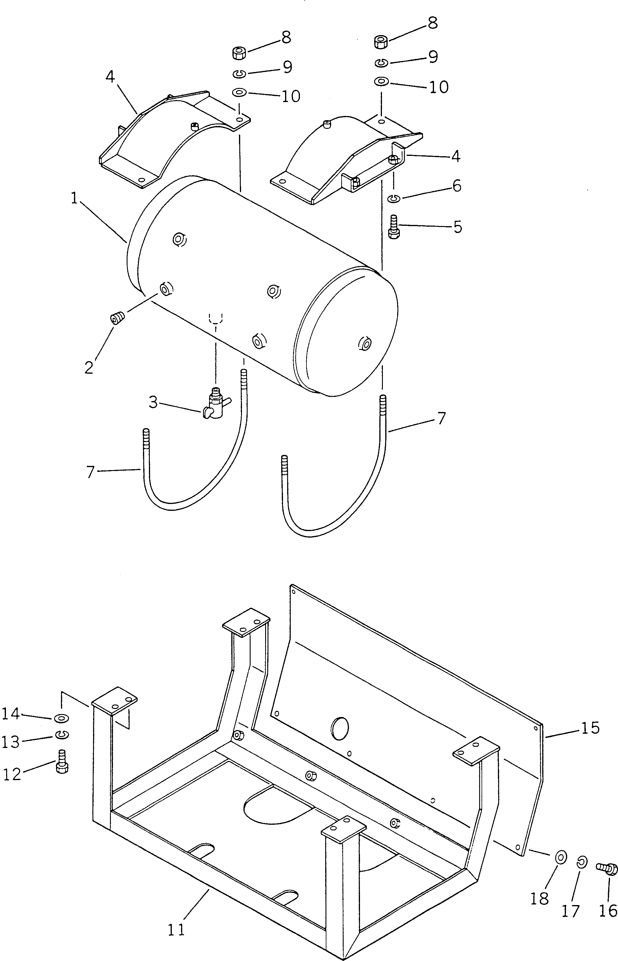 BRAKE PIPING GROUP (\8\23B-44-X1310) KOMATSU