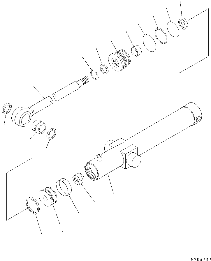 Шток поршня 23A-63-25121 KOMATSU