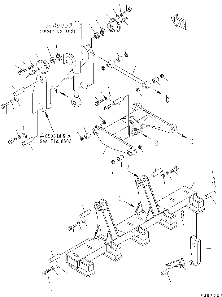 SHANK GROUP (\8\23B-785-X120) KOMATSU
