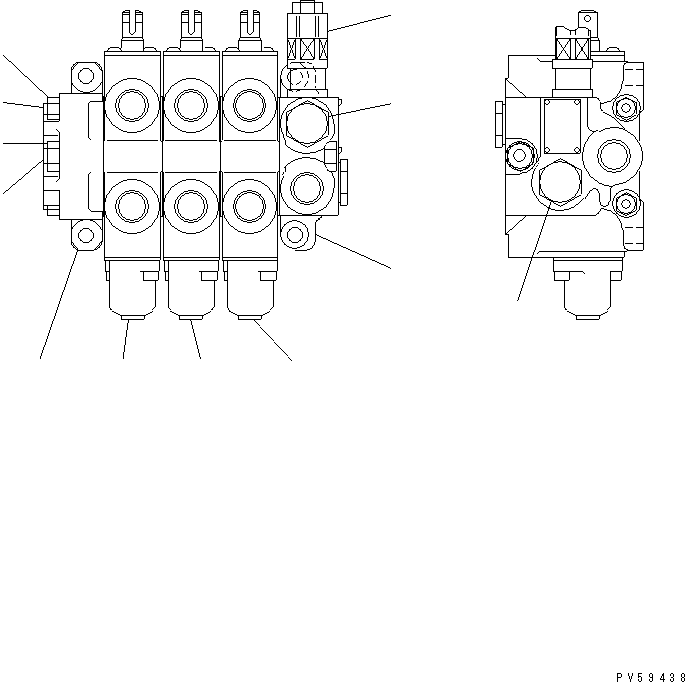 INLET SECTION ASS'Y KB21013-34848 KOMATSU