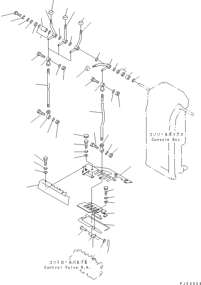 LEVER,DRAWBAR SIDE SHIFT 23B-43-13310 KOMATSU
