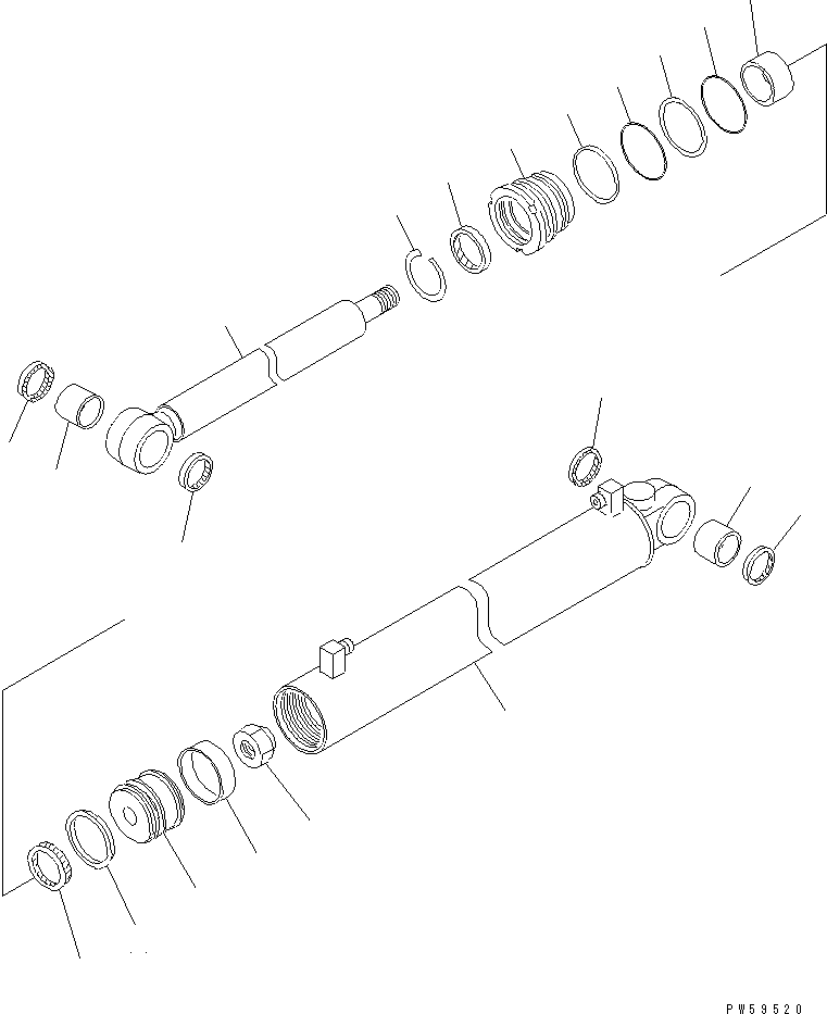 CYLINDER ASS'Y,BLADE SIDE SHIFT 707-00-07C30 KOMATSU