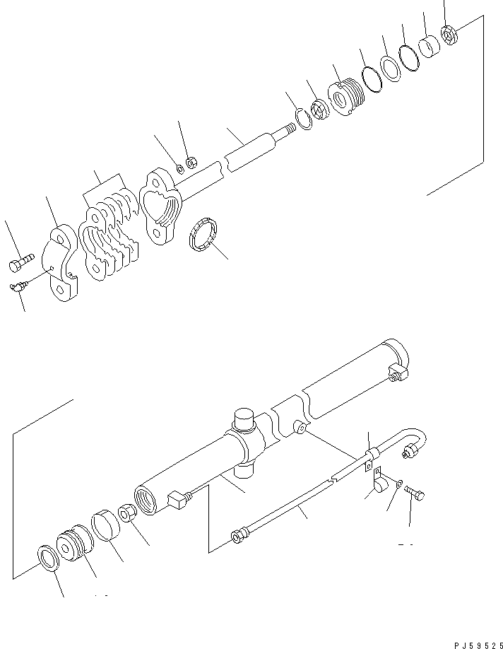 Трубка правая 23B-60-34371 KOMATSU