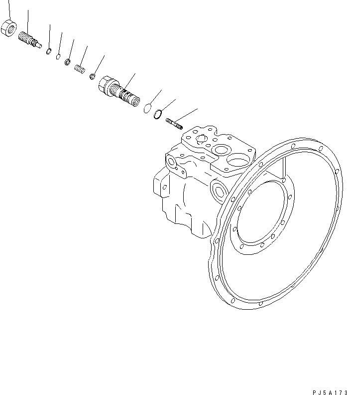 VALVE ASS'Y,LS 708-1W-04861 KOMATSU