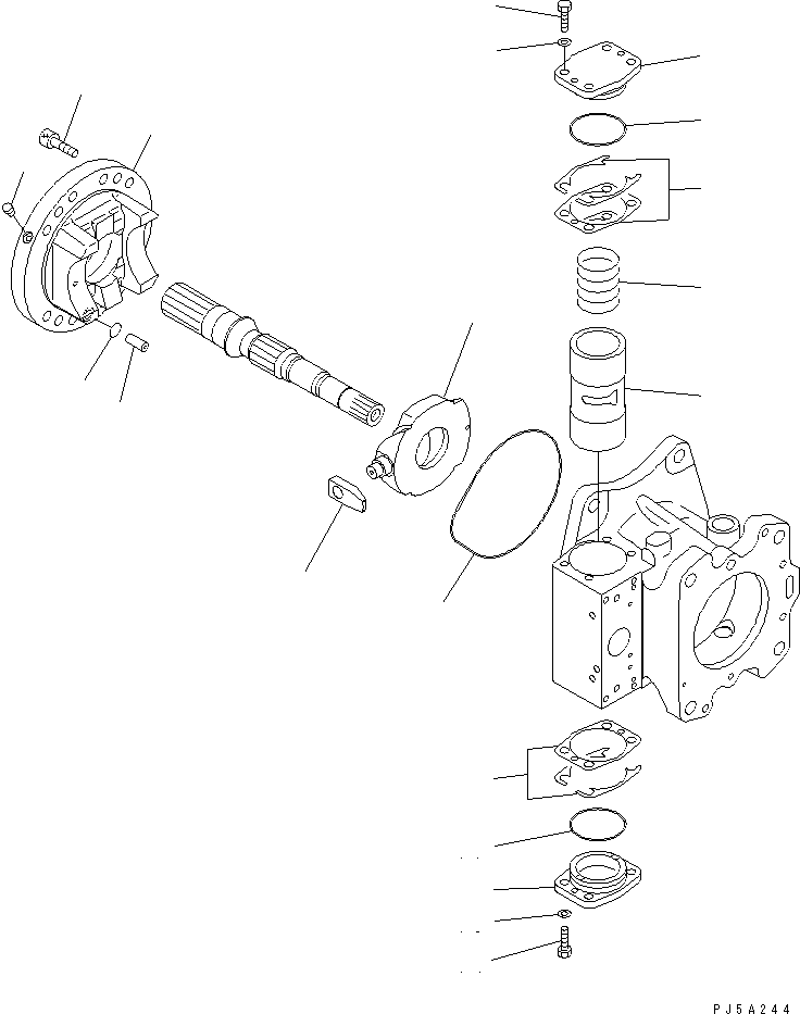 CRADLE SUB ASS'Y,FRONT (\7\708-2L-04460) KOMATSU
