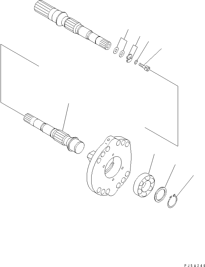 SHAFT,REAR (\7\708-2L-22460) KOMATSU