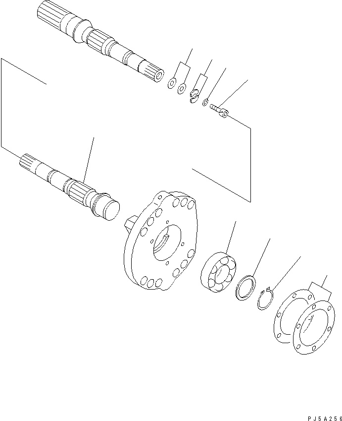 SHAFT,REAR (\7\708-2L-22470) KOMATSU
