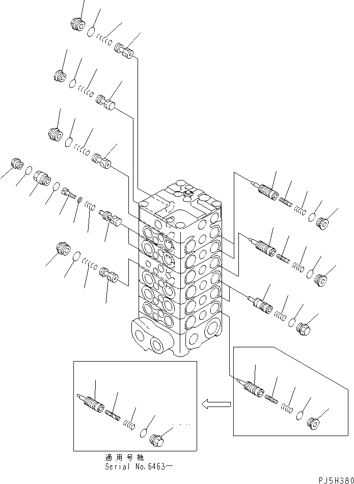 Управляющий клапан (723-56-13101) KOMATSU