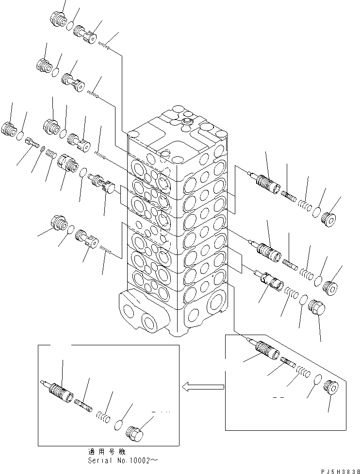 Управляющий клапан (723-57-15100) KOMATSU