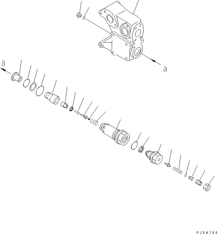 Клапан в сборе, предохранительный 709-10-58100 KOMATSU