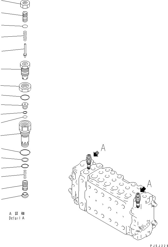 Клапан в сборе, предохранительный 723-40-50601 KOMATSU