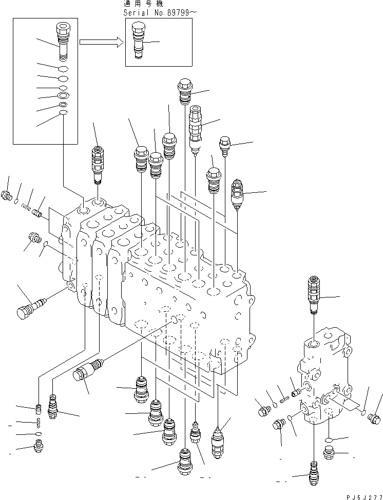 Клапан в сборе, предохранительный (723-40-51101) KOMATSU