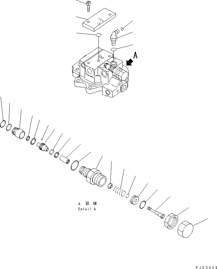 Клапан в сборе, предохранительный 702-73-04141 KOMATSU