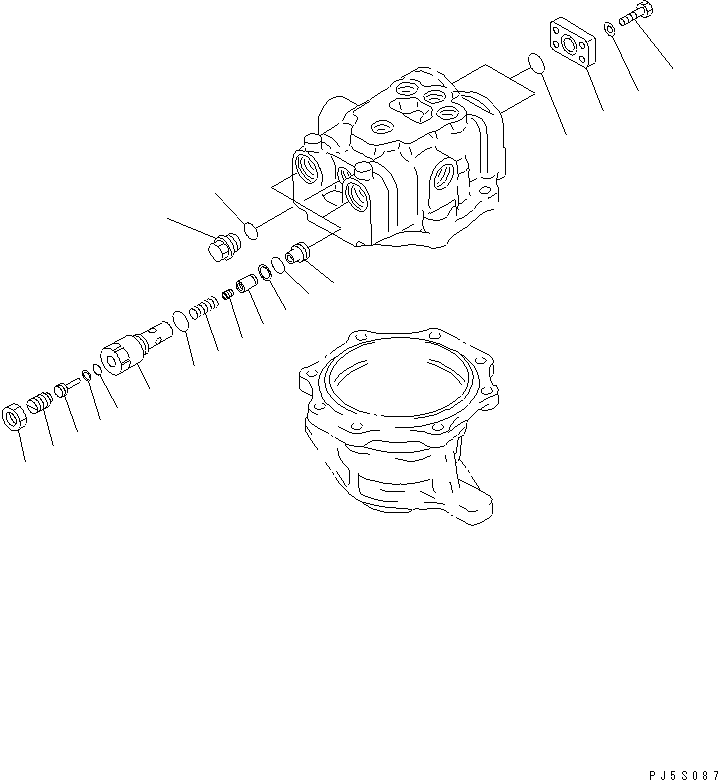 Клапан в сборе, предохранительный 702-75-01260 KOMATSU