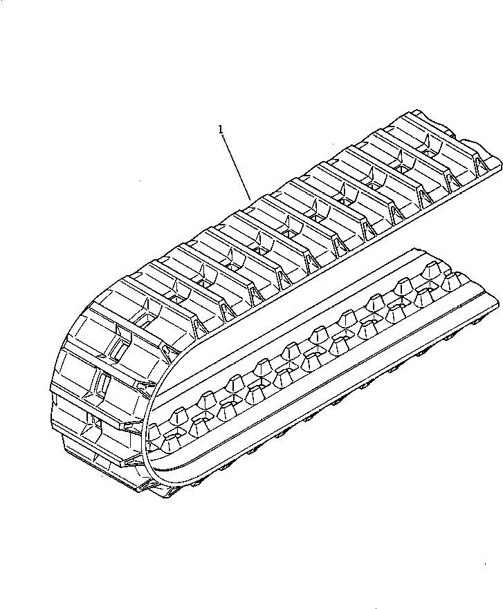 RUBBER SHOE ASS'Y 20P-35-11110 KOMATSU