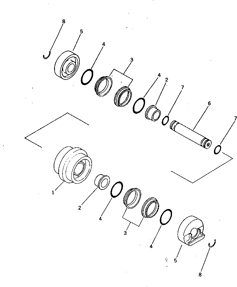 Опорный каток в сборе 20M-30-31301 KOMATSU
