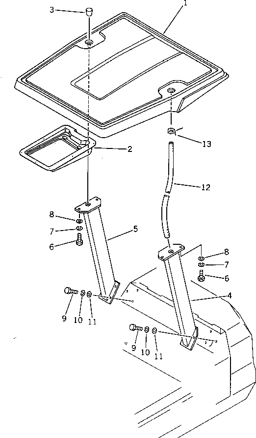 POLE,L.H. 20L-54-17310 KOMATSU