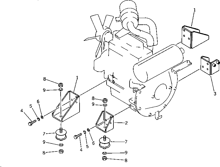 Кронштейн правый 20M-01-35581 KOMATSU