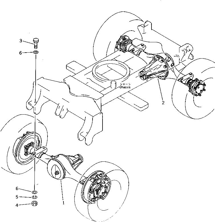 DRIVE AXLE ASS'Y,FRONT (20L-24-11500) KOMATSU