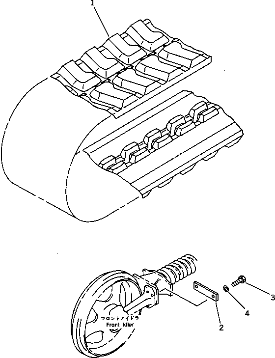 RUBBER SHOE ASS'Y 21U-35-11101 KOMATSU