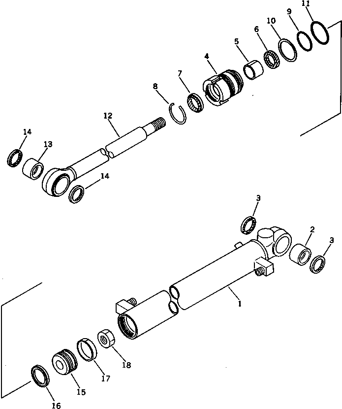 CYLINDER ASS'Y \,BUCKET 707-00-50680 KOMATSU