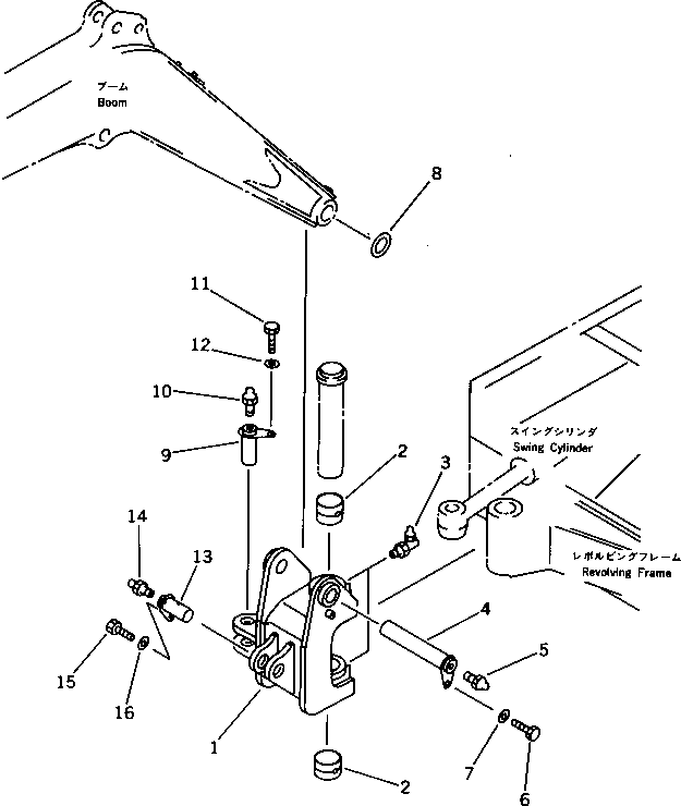 SWING BRACKET SUB G. (\8\20M-70-X6110) KOMATSU