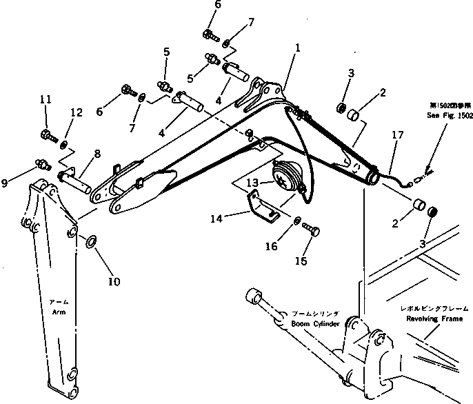 BOOM PIN GROUP (\8\20M-70-X6220) KOMATSU