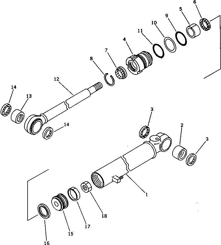 CYLINDER ASS'Y,SWING 707-00-50691 KOMATSU