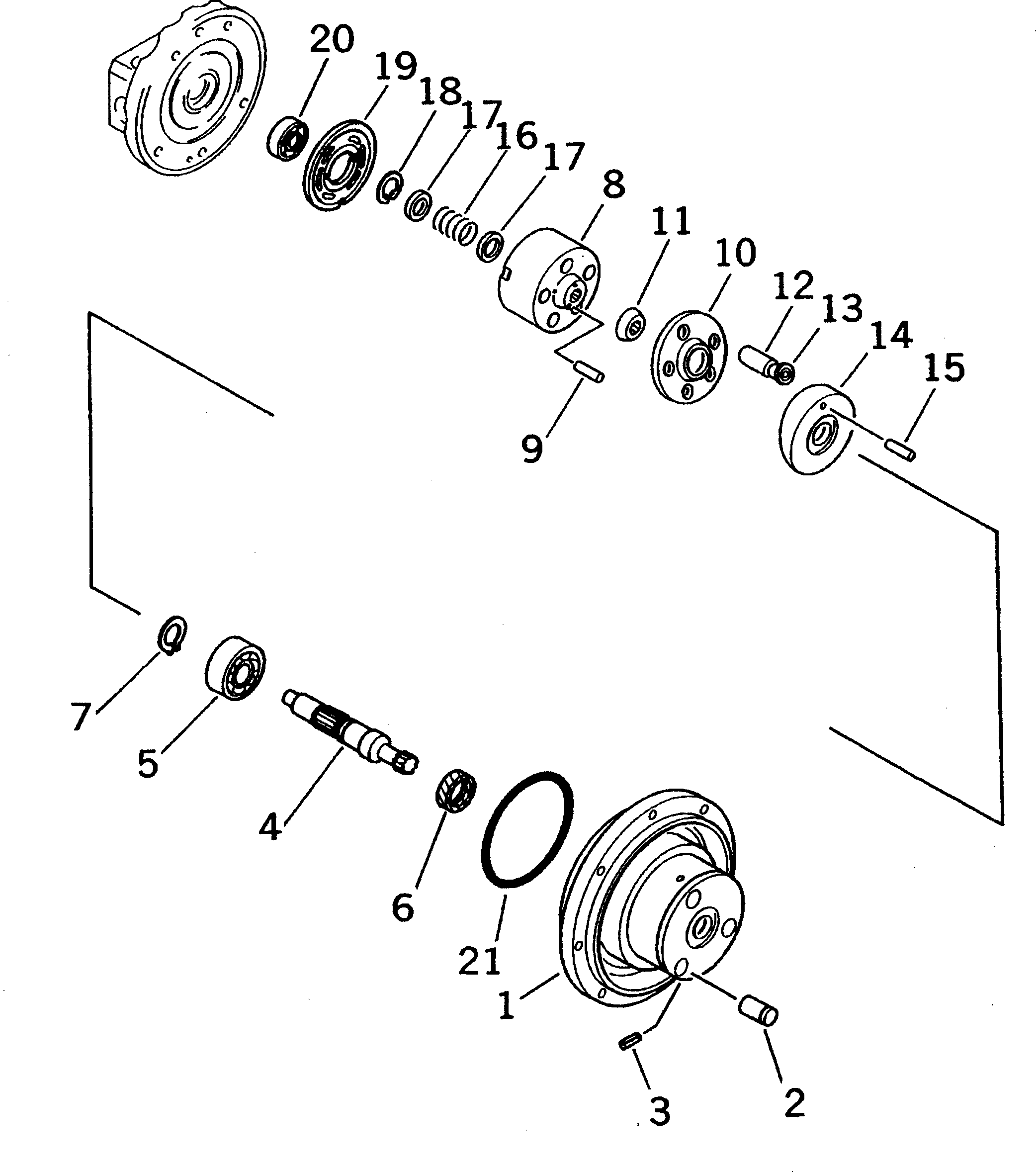 MOTOR AND VALVE A. 21S-60-24300 KOMATSU