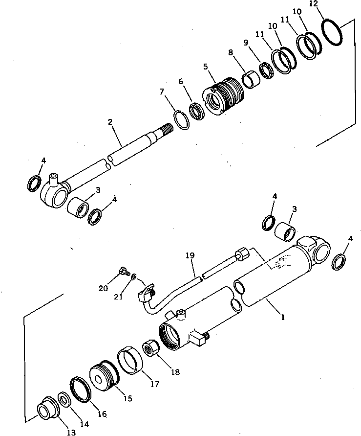 CYLINDER ASS'Y,(FOR CAB) 20P-63-02060 KOMATSU