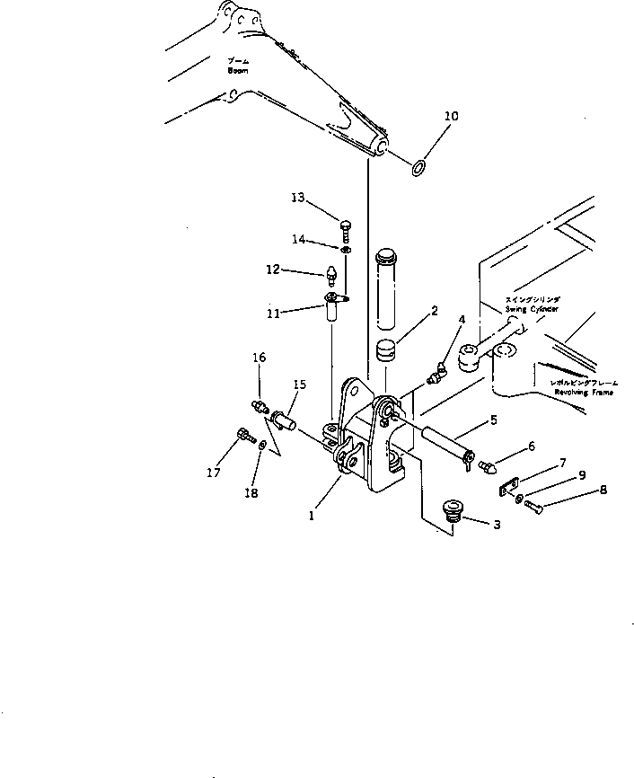 SWING BRACKET ASS'Y 20M-70-00611 KOMATSU