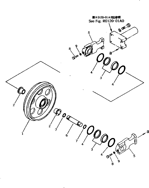 FRONT IDLER ASS'Y 20P-30-71606 KOMATSU