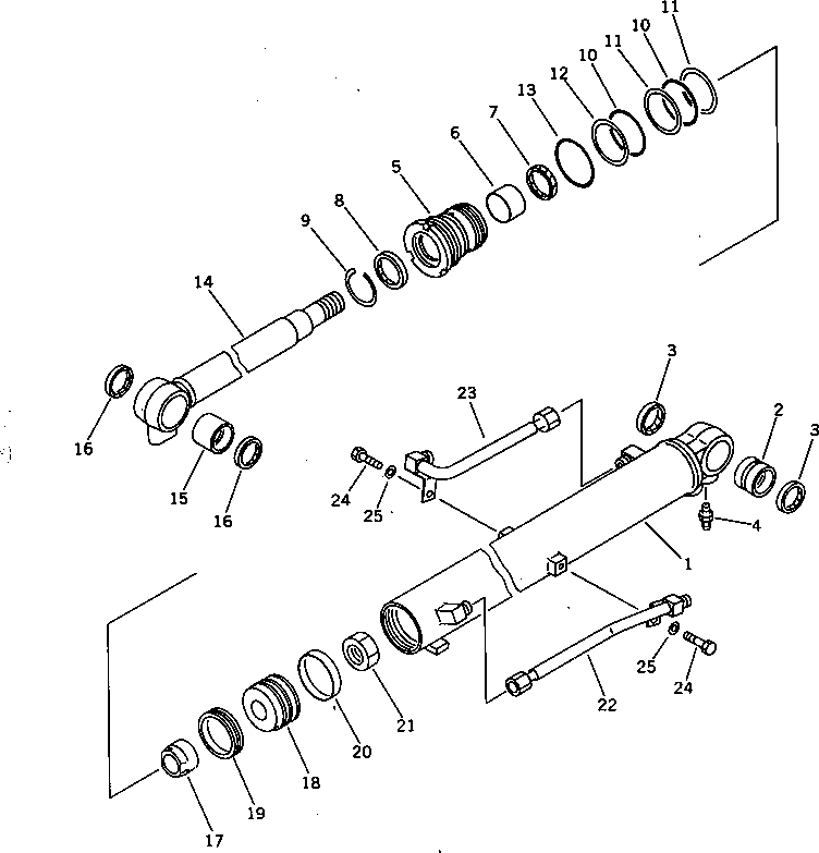 CYLINDER ASS'Y,(FOR CANOPY) 20P-63-02101 KOMATSU