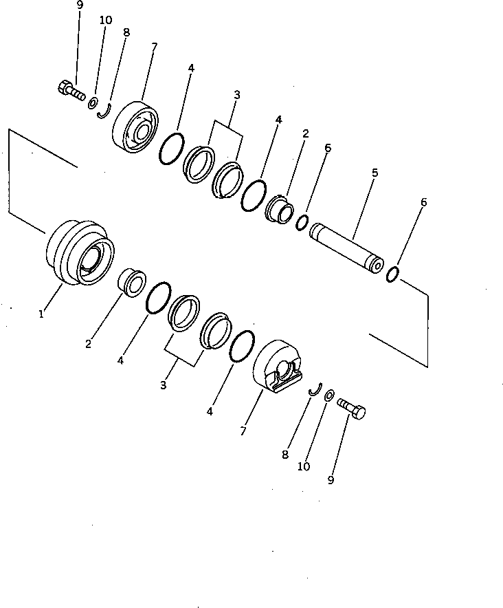 Опорный каток в сборе 20M-30-71301 KOMATSU